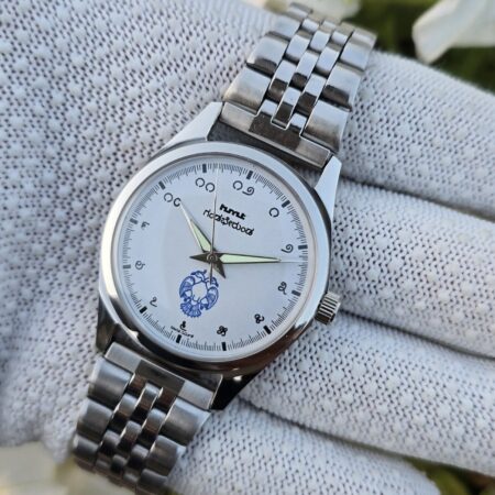 HMT Gandaberunda hand wanding Men's steel transparent back 17 Jewels Mod Wrist watch