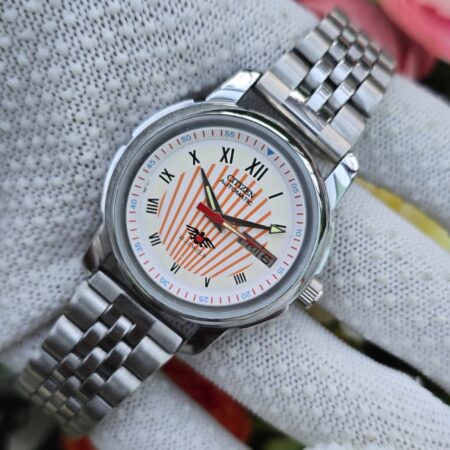 Citizen Automatic Men's steel day date 21 Jewels Vintage Refurbished Mod Wrist watch