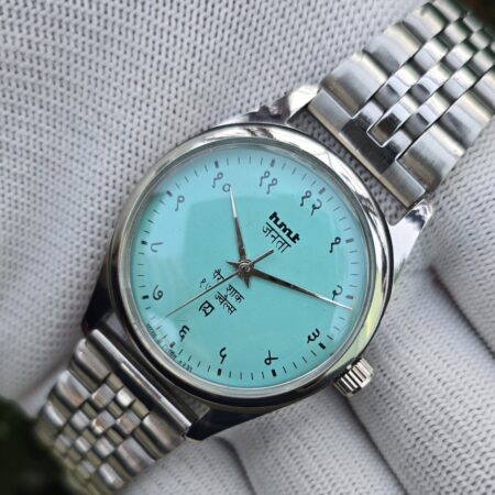HMT Janata hand winding Men steel transparant back 17 Jewels Mod Wrist watch Hindi  Numerals