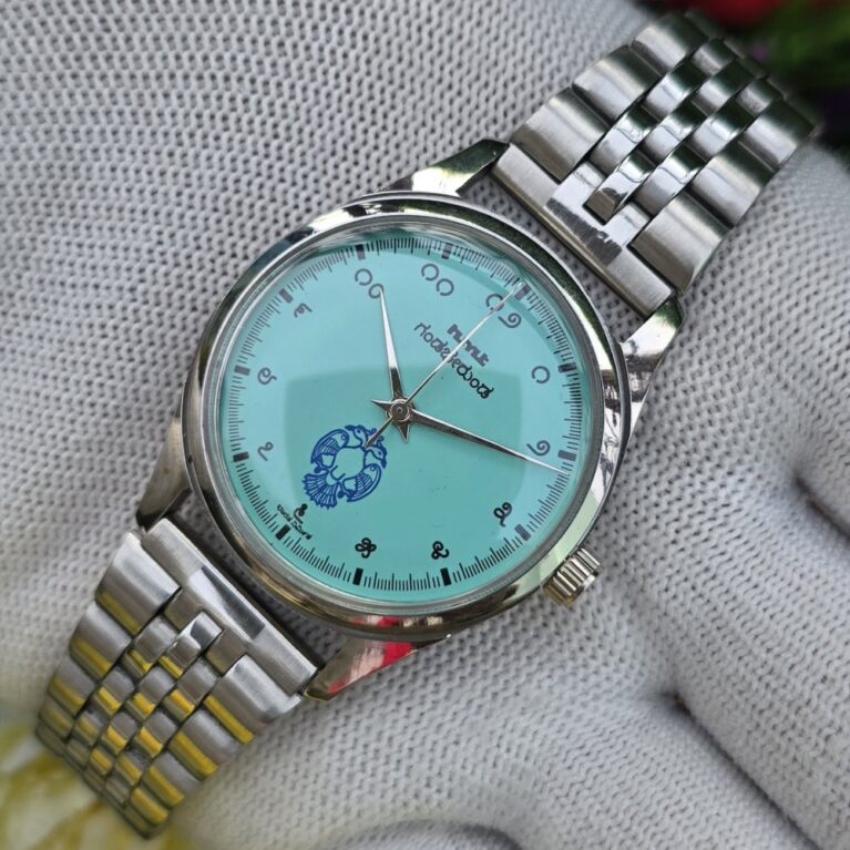 HMT Gandaberunda hand wanding Men's steel transparent back 17 Jewels Mod Wrist watch