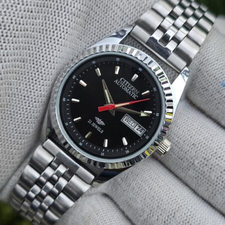 Citizen Automatic Men’s Stainless Steel 21 Jewels Day-Date Vintage Mod Wrist Watch