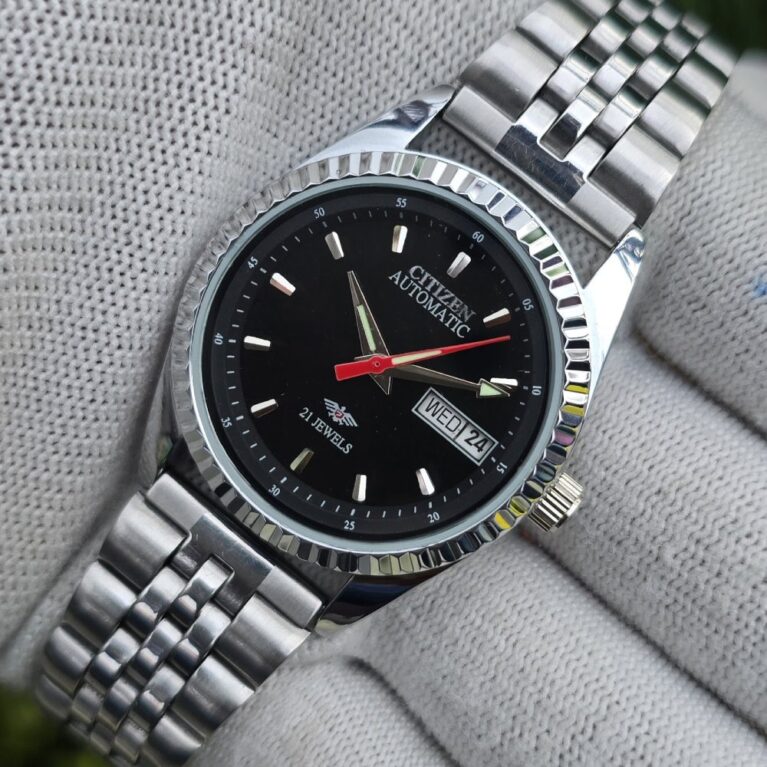 Citizen Automatic Men’s Stainless Steel 21 Jewels Day-Date Vintage Mod Wrist Watch