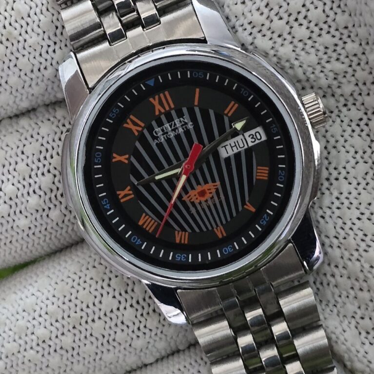 Citizen Automatic Men’s Stainless Steel 21 Jewels Day-Date Vintage Mod Wrist Watch