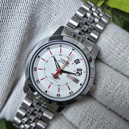Citizen Automatic Men’s Stainless Steel 21 Jewels Day-Date Vintage Mod Wrist Watch