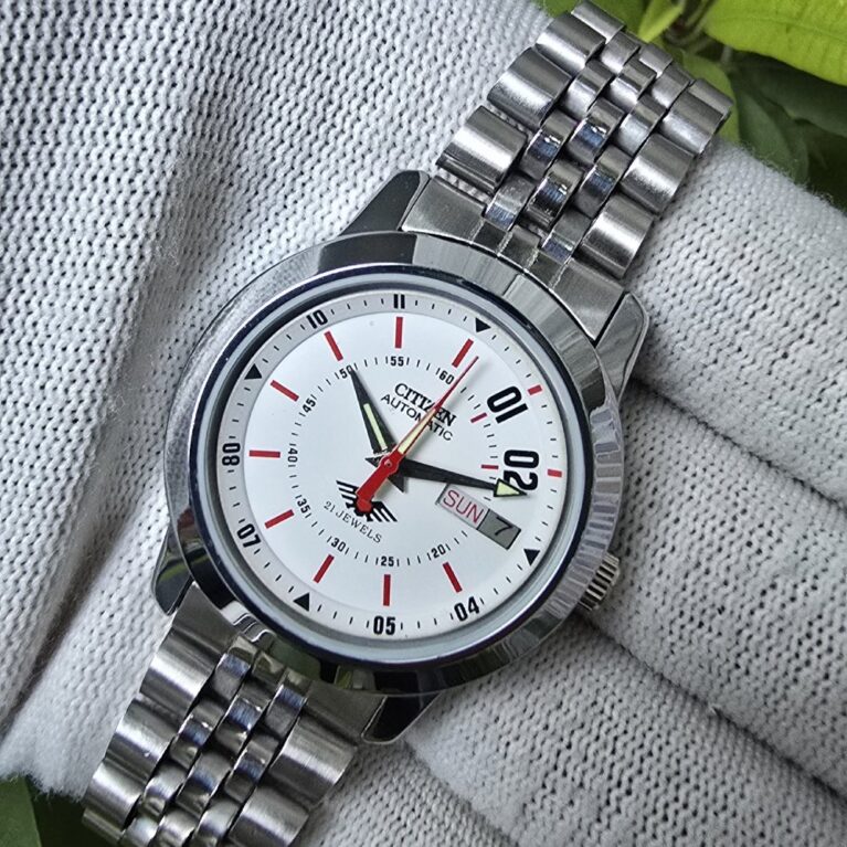 Citizen Automatic Men’s Stainless Steel 21 Jewels Day-Date Vintage Mod Wrist Watch