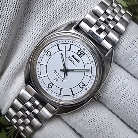 HMT Kohinoor vintage hand wanding Men's steel Watch back 17 Jewels Mod Wrist watch