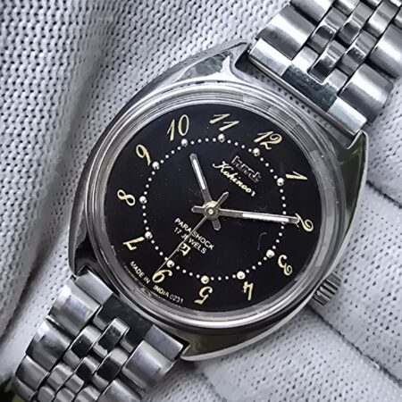 HMT Kohinoor vintage hand wanding Men's steel Watch back 17 Jewels Mod Wrist watch