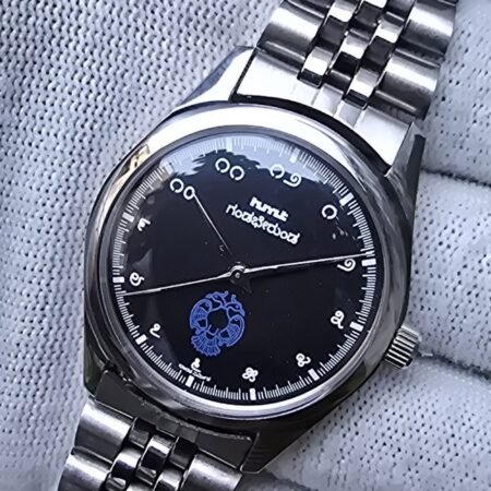 HMT Gandaberunda hand wanding Men steel transparent back 17 Jewels Mod Wrist watch