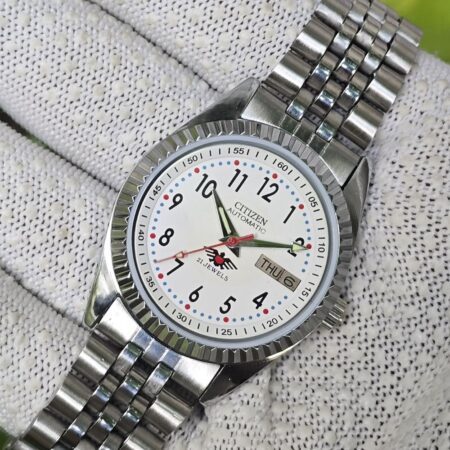 Citizen Automatic Men’s Stainless Steel 21 Jewels Day-Date Vintage Mod Wrist Watch