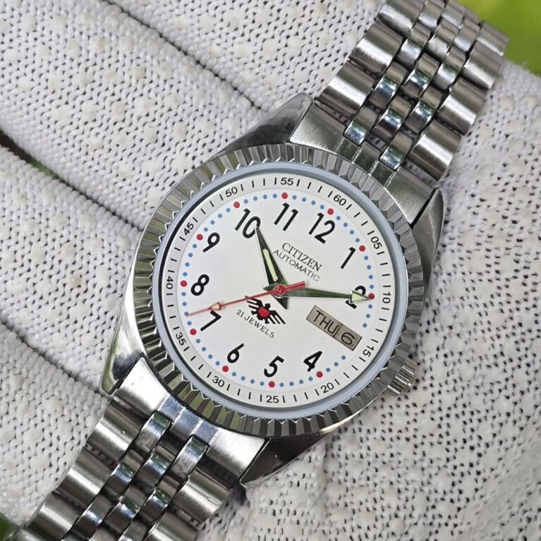 Citizen Automatic Men’s Stainless Steel 21 Jewels Day-Date Vintage Mod Wrist Watch