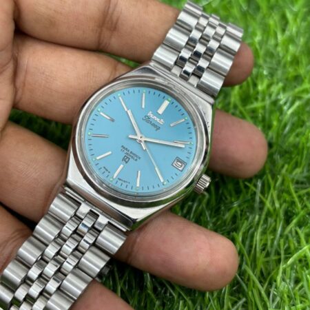 HMT Tareeq Mechanical Hand Winding Men's Steel See Thru Back 17 Jewels Vintage Mod Wrist Watch