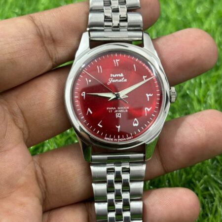 HMT Janata Mechanical Hand Winding Men’s Steel Mod Wrist watch Exhibition case back