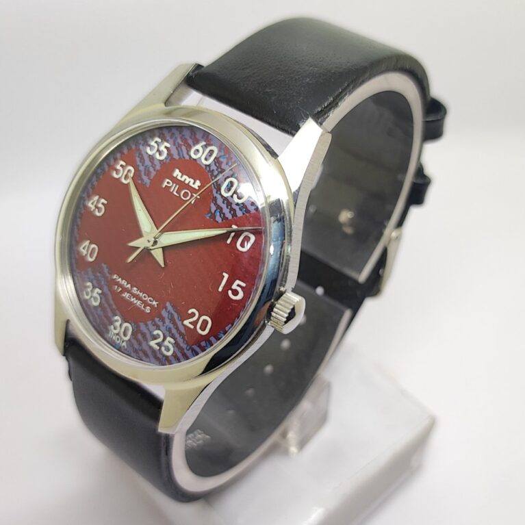 HMT Pilot Mechanical Hand Winding Men’s Steel Mod wrist watch