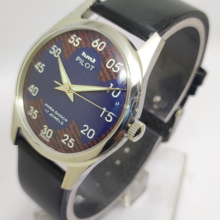HMT Pilot Mechanical Hand Winding Men’s Steel Mod wrist watch