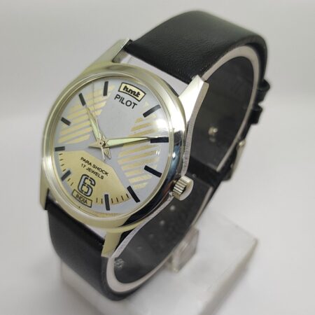 HMT Pilot Mechanical Hand Winding Men’s Steel Mod wrist watch