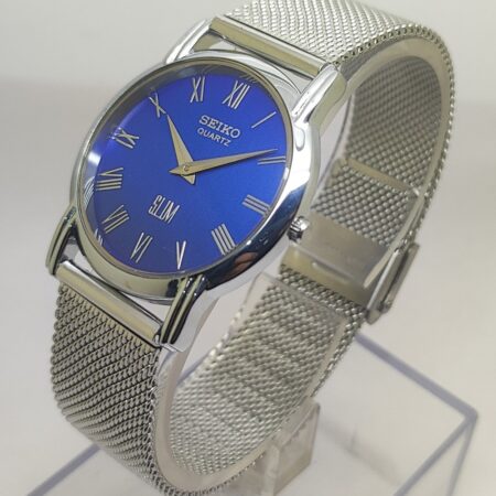Seiko Quartz Slim Men Japanese Refurbished Mod wrist watch