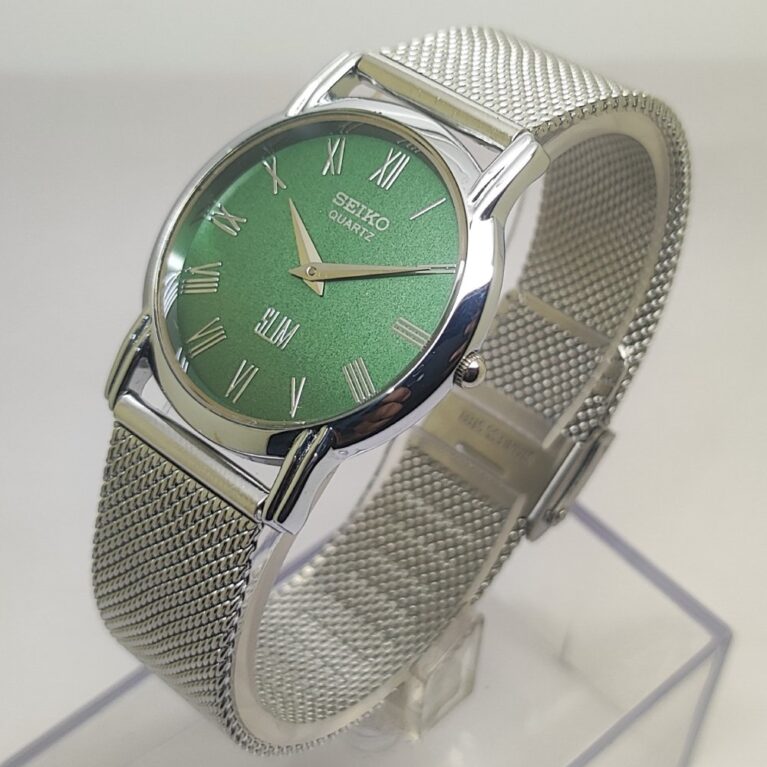 Seiko Quartz Slim Men Japanese Refurbished Mod wrist watch