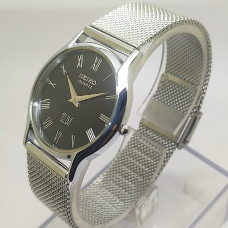Seiko Quartz Slim Men Japanese Refurbished Mod wrist watch