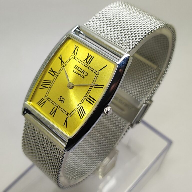 Seiko Quartz Slim Men Japanese Refurbished Mod wrist watch