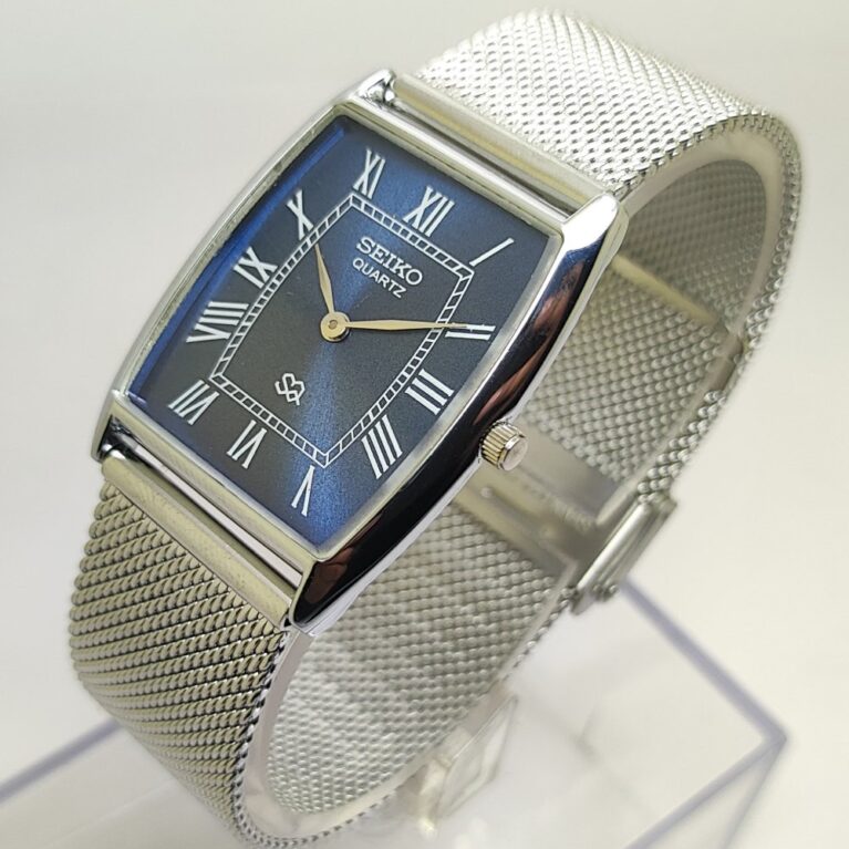 Seiko Quartz Slim Men Japanese Refurbished Mod wrist watch