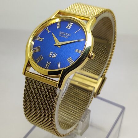 Seiko Quartz Slim Men Japanese Refurbished Mod  wrist watch