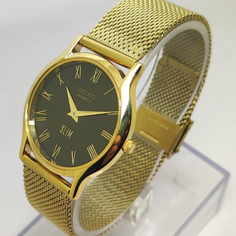 Seiko Quartz Slim Men Japanese Refurbished Mod  wrist watch