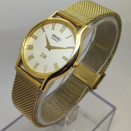 Seiko Slim New Battery Roman Numerals Japanese Men's Refurbished  Wrist Watch