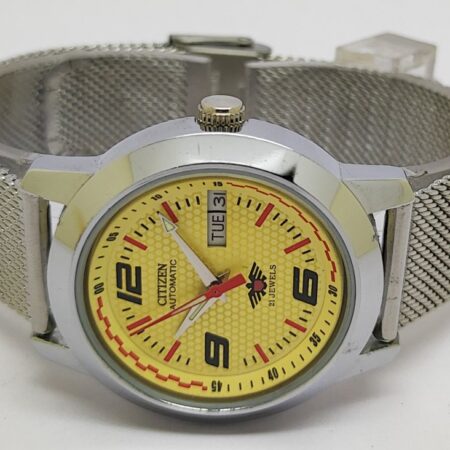 Citizen Automatic Men Day Date 21 Jewels Japanese Mod Wrist Watch