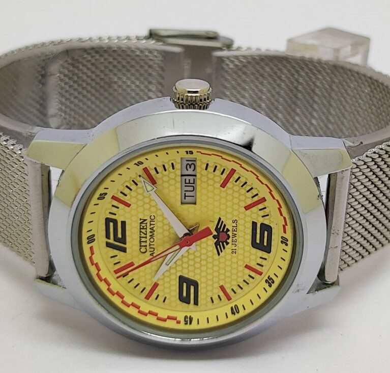 Citizen Automatic Men Day Date 21 Jewels Japanese Mod Wrist Watch