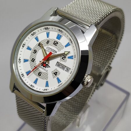 Citizen Automatic Men Day Date 21 Jewels Japanese Mod Wrist Watch