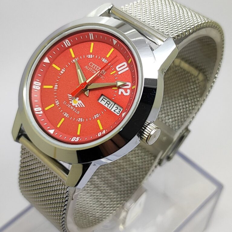 Citizen Automatic Men Day Date 21 Jewels Japanese Mod Wrist Watch