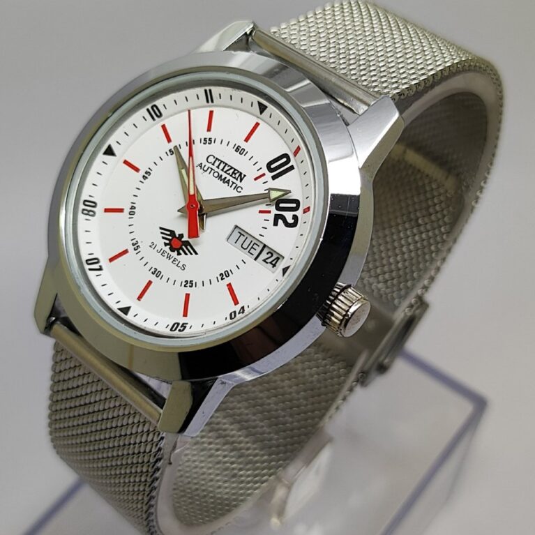 Citizen Automatic Men Day Date 21 Jewels Japanese Mod Wrist Watch