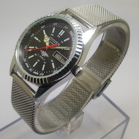 Citizen Automatic Men Day Date 21 Jewels Japanese Mod Wrist Watch