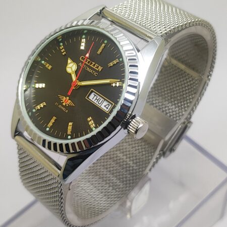 Citizen Automatic Men Day Date 21 Jewels Japanese Mod Wrist Watch