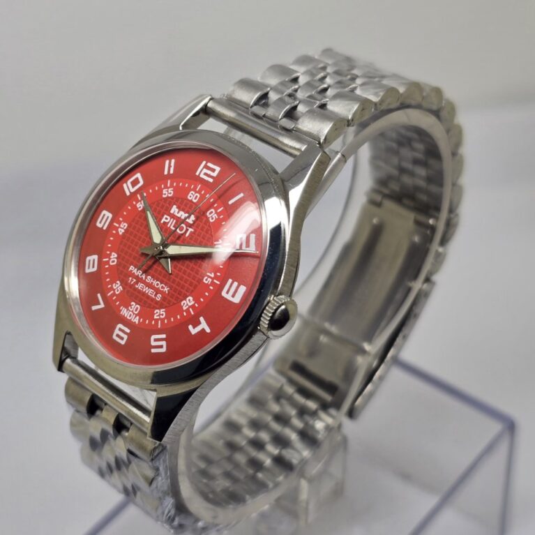 HMT Pilot Mechanical Hand Winding Men’s Steel Mod wrist watch