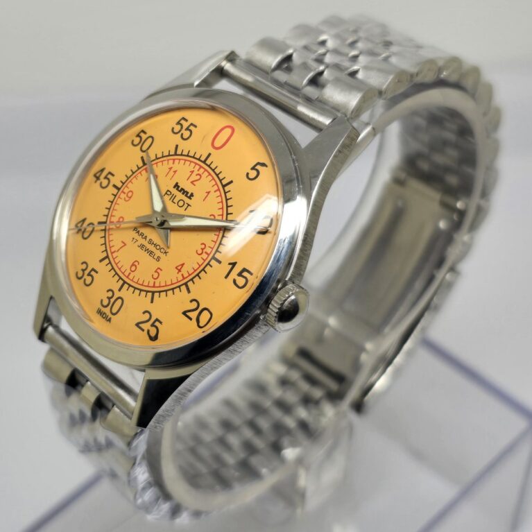 HMT Pilot Mechanical Hand Winding Men’s Steel Mod wrist watch