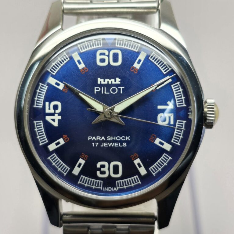 HMT Pilot Mechanical Hand Winding Men’s Steel Mod wrist watch