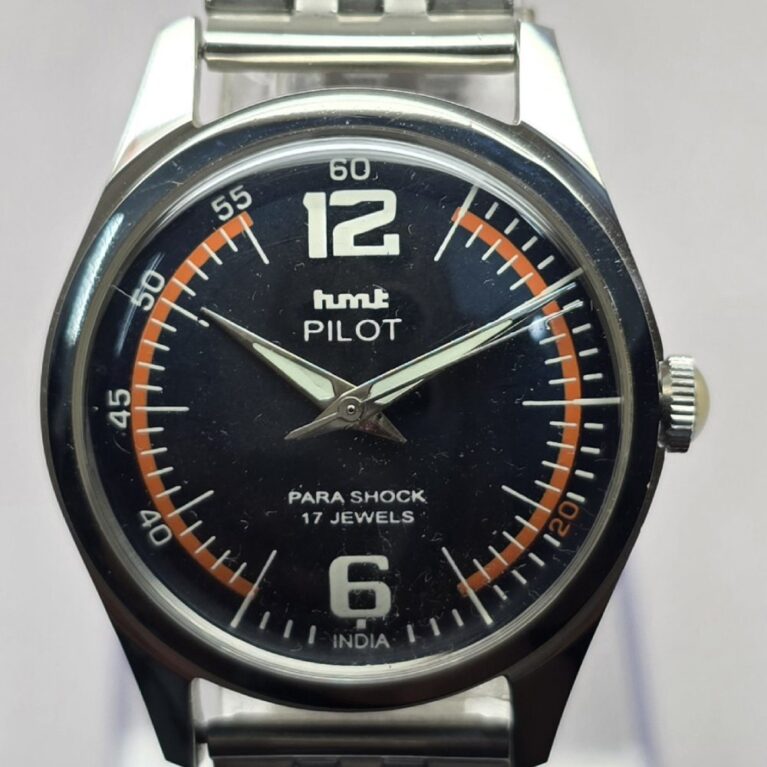 HMT Pilot Mechanical Hand Winding Men’s Steel Mod wrist watch