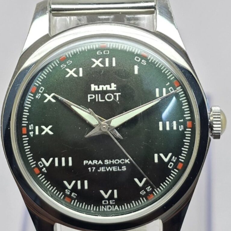 HMT Pilot Mechanical Hand Winding Men’s Steel Mod wrist watch