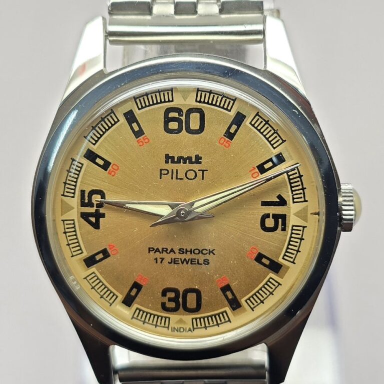 HMT Pilot Mechanical Hand Winding Men’s Steel Mod wrist watch