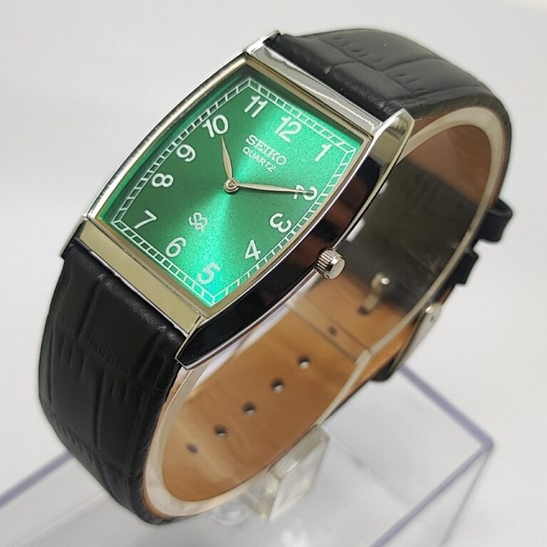 Seiko Quartz Slim Men Japanese Refurbished Mod wrist watch