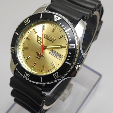 Citizen Sports Automatic Day Date 21 Jewels Mod Vintage Japanese Wrist Watch